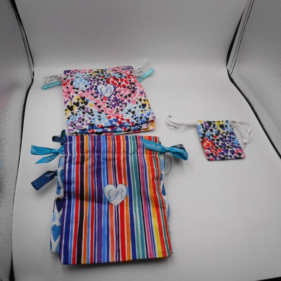 LOT OF 8 BRIGHTON COLORFUL JEWELRY DUST TRAVEL GIFT BAGS POUCH WITH DRAWSTRING - Picture 3 of 4